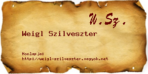 Weigl Szilveszter névjegykártya